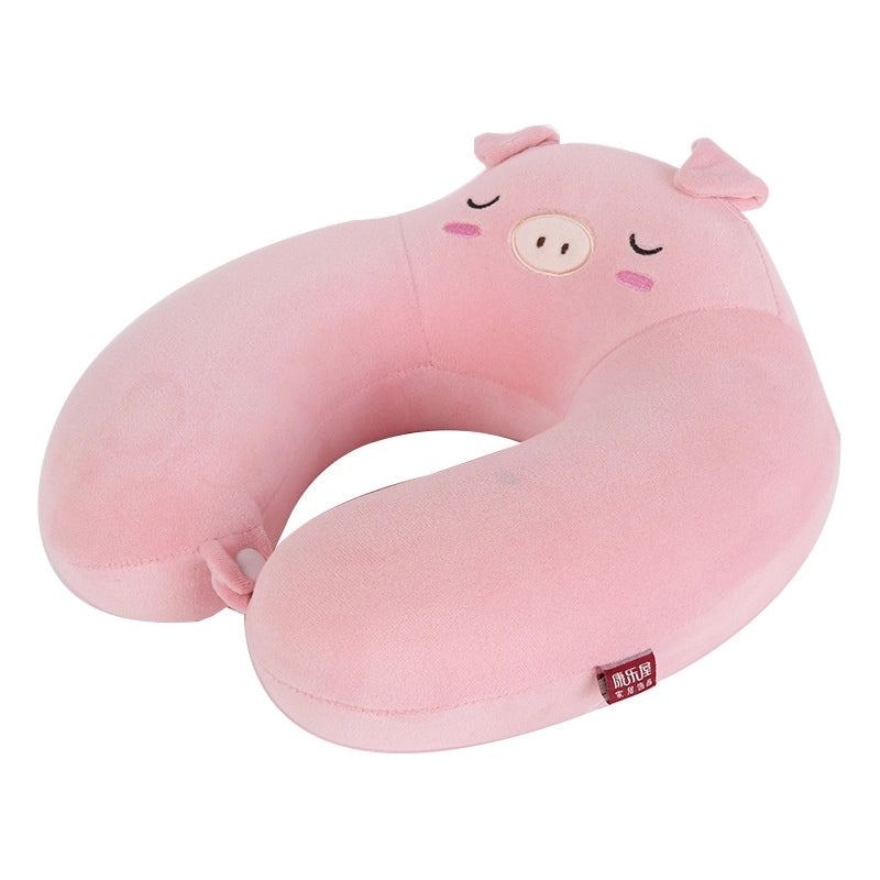 Cartoon Memory Foam U-Shaped Neck Pillow for Travel, Office, and Home | Travel Accessories