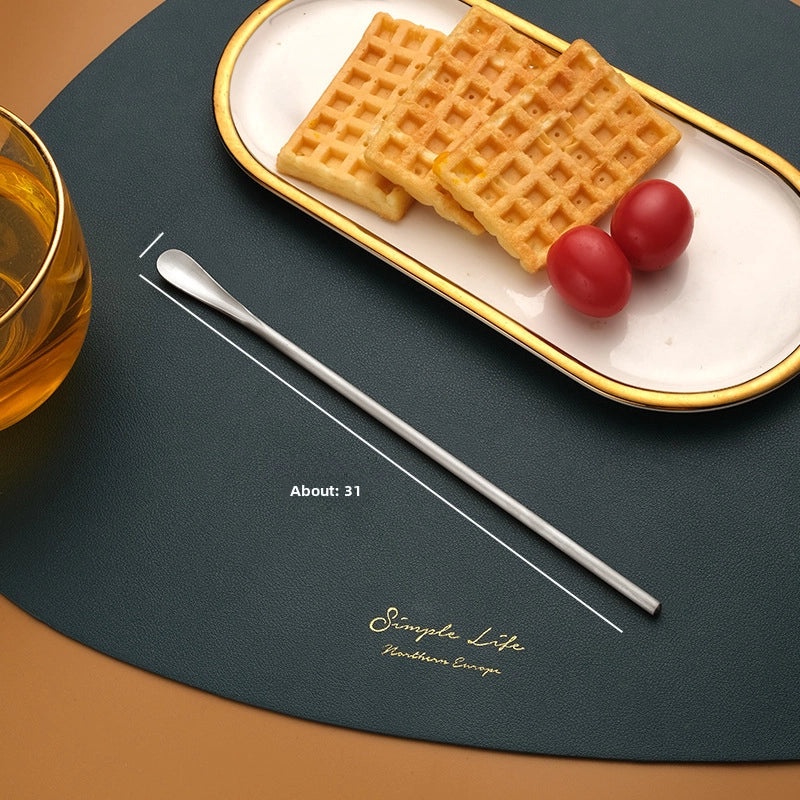 Japanese-style 304 Stainless Steel Long Handle Dessert Spoon Coffee Stirring Spoon Small Fruit Fork Ice Cream Spoon | Kitchen & Dining Utensils