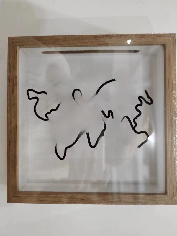 Decorative Storage Box with Postcard Slot Souvenir Piggy Bank Photo Frame Map Design|Home Decor & Storage