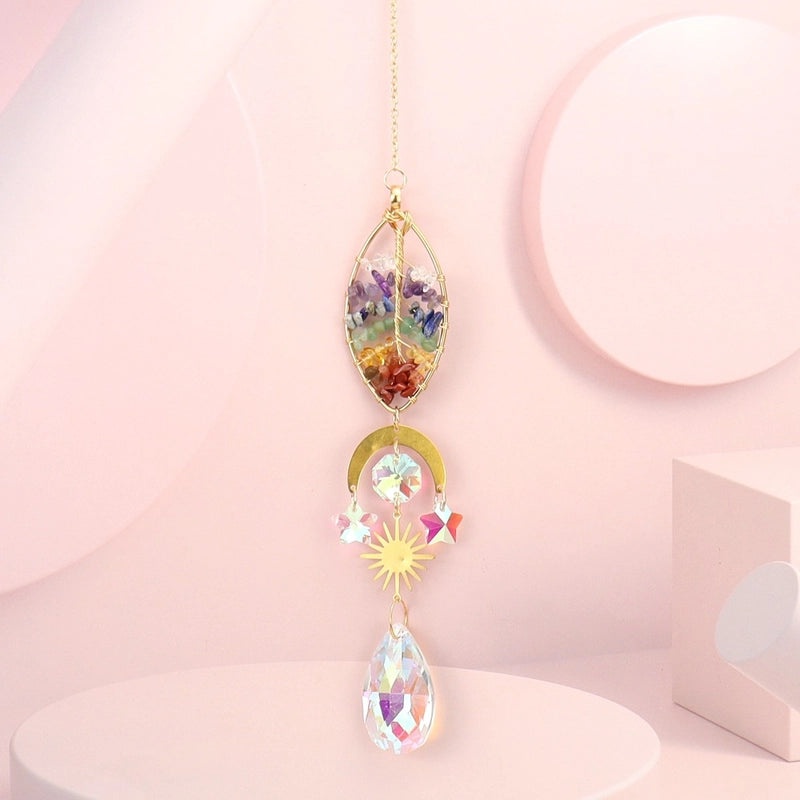 Elegant Tree of Life Crystal Suncatcher Wind Chime Home Decor|Home Decor