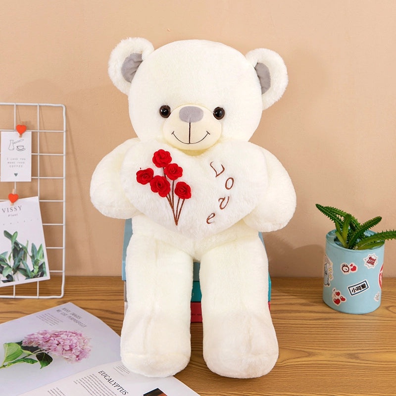 Valentine's Day Plush Bear Stuffed Toy with Soft PP Cotton Filling|Plush Toys & Stuffed Animals