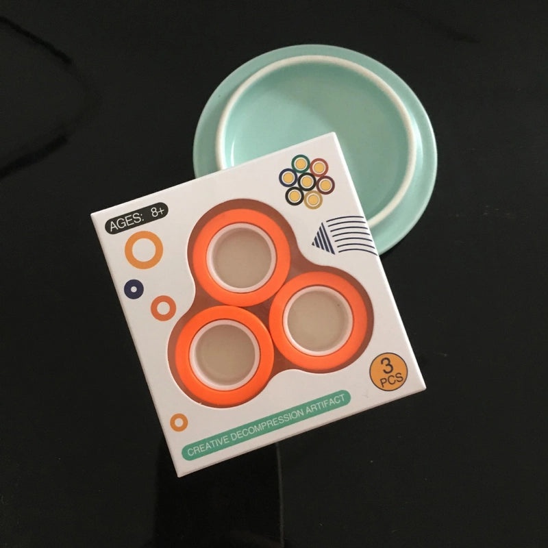Magnetic Fingertip Gyro Ring Stress Relief Decompression Toy | Fidget Toys & Stress Relief