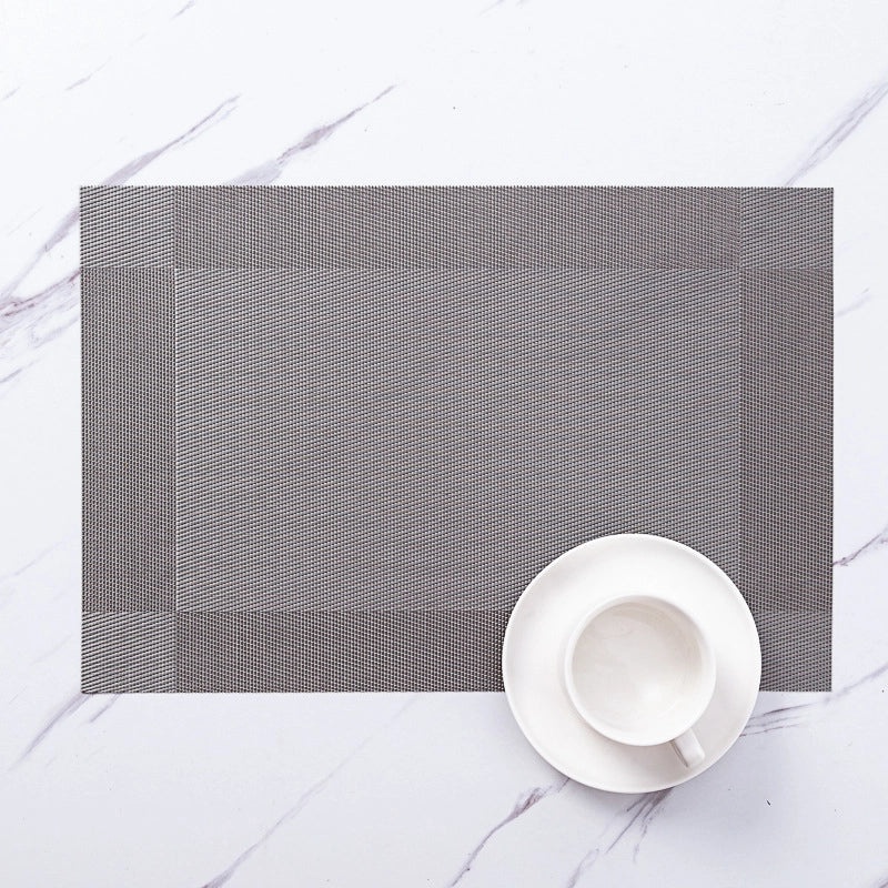 Waterproof Non-slip PVC Placemat with Double Diagonal Frame Japanese European Style | Kitchen & Dining Accessories