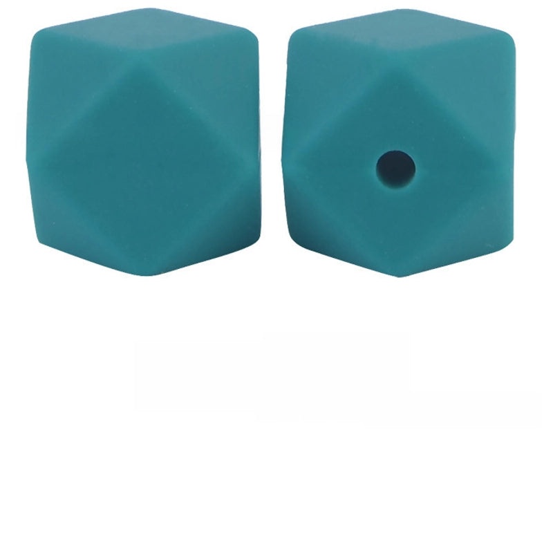 17mm Silicone Octagonal Beads for Pacifier Chains DIY Accessories | Baby & Mom Essentials