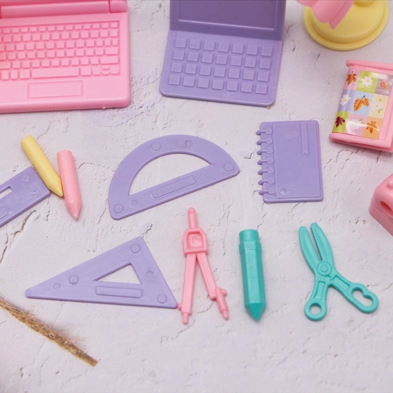 Miniature Dollhouse Computer & Stationery Set for OB11 BJD | Dollhouse Accessories