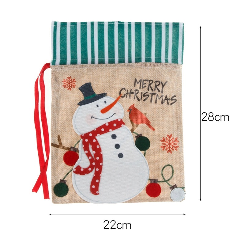 Christmas Holiday Santa Snowman Gift Bags Festive Wrapping Supplies | Gift Wrapping & Party Supplies