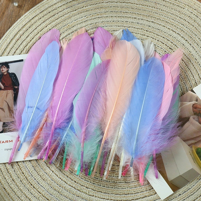Elegant Solid Color Goose Feather Decoration|Home Decor Accessories