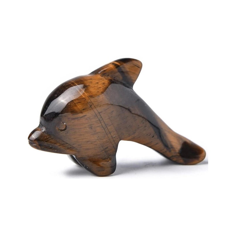 Elegant Dolphin Crystal Obsidian Sculpture Minimalist Home Decor | Home Decoration Ornaments