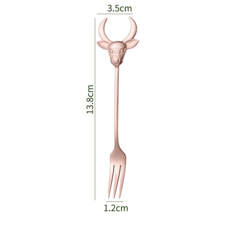 Cute Animal Design 304 Stainless Steel Spoon Single Piece|Kitchen Utensils
