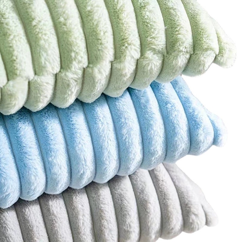 Plush Imitation Rabbit Fur Pillow Soft Solid Color Waist Cushion|Home Decor Pillows