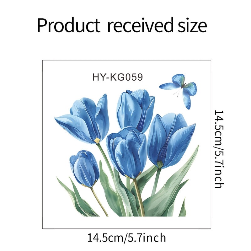 Pastoral Floral Butterfly PVC Wall Decal for Home Decor|Wall Stickers & Decals