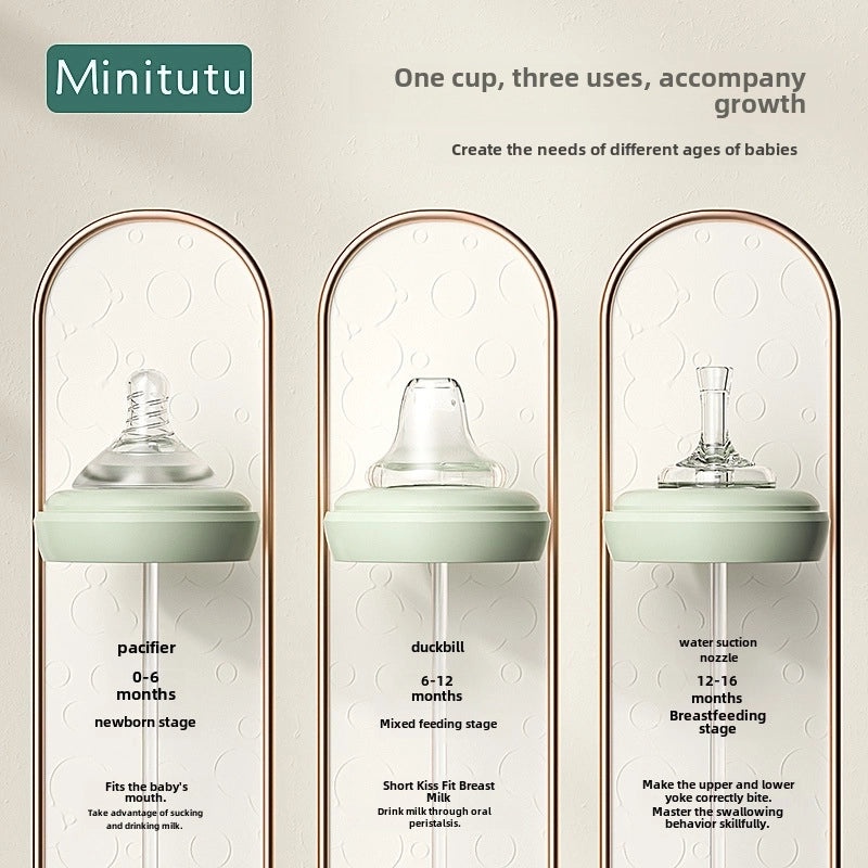 Bear Wide Caliber PPSU Suction Cup Baby Drinking Cup Anti-Colic Anti-Fall Imported Material|Baby Feeding Supplies