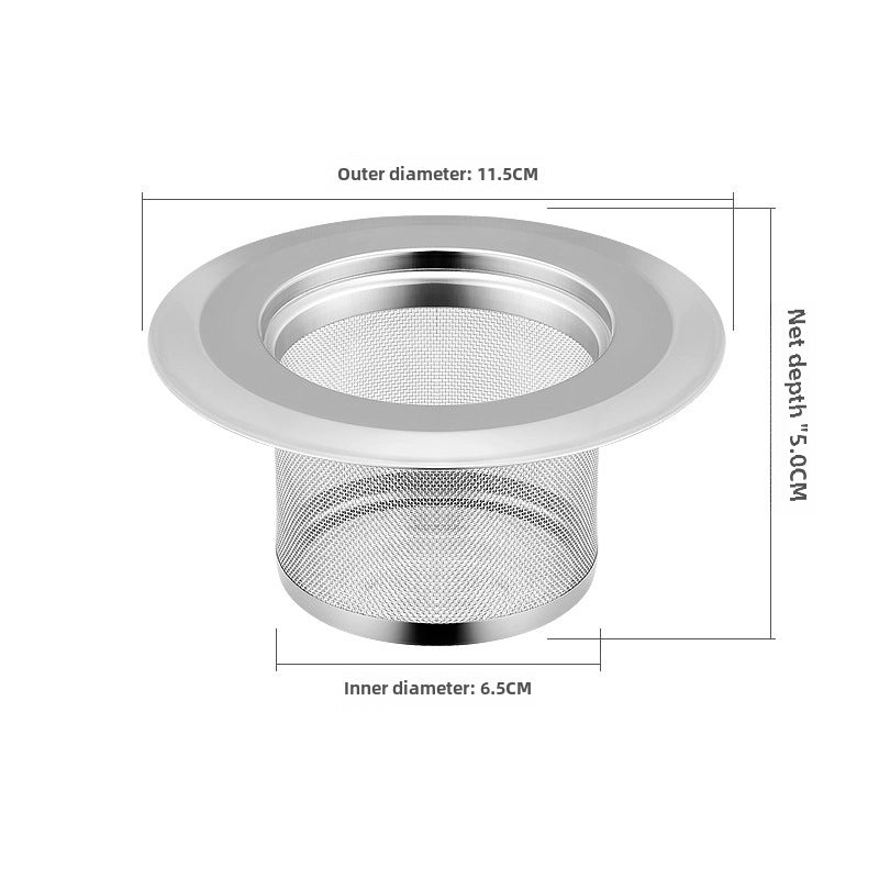 Stainless Steel Kitchen Sink Drain Strainer Net 304 Filter Garbage Catcher Funnel|Kitchen Accessories