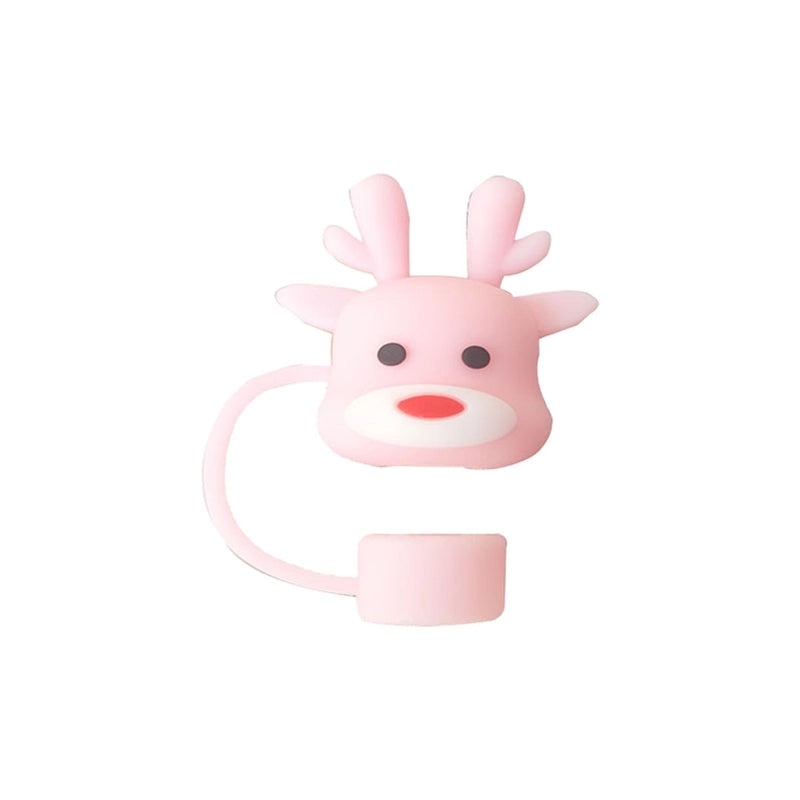 Christmas Holiday Silicone Straw Cap with Christmas Tree Santa Claus Snowman Design | Drink Accessories