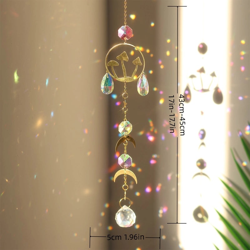 Glam Minimalist Sun Mushroom Butterfly K9 Crystal Pendant Copper Iron Artificial Jewelry|Jewelry & Accessories