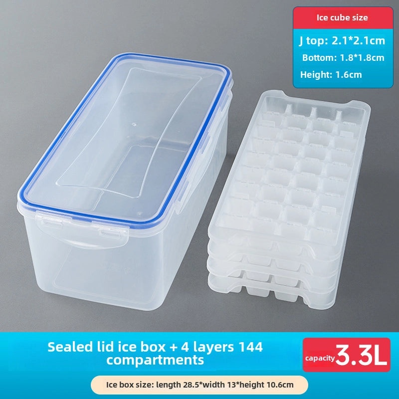 Multi-layer Plastic Ice Cube Tray with Lid | Kitchen & Dining Accessories