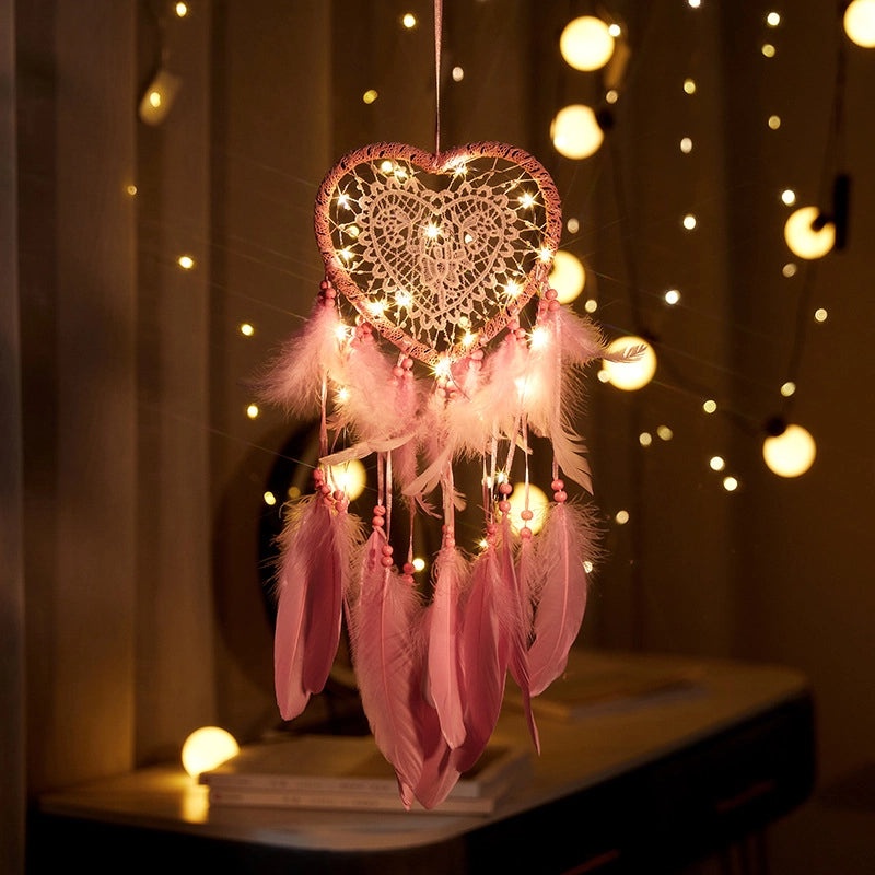 Hollow Heart Dream Catcher Lantern Hanging Ornaments for Nordic Wedding and Christmas Decor|Home Decor