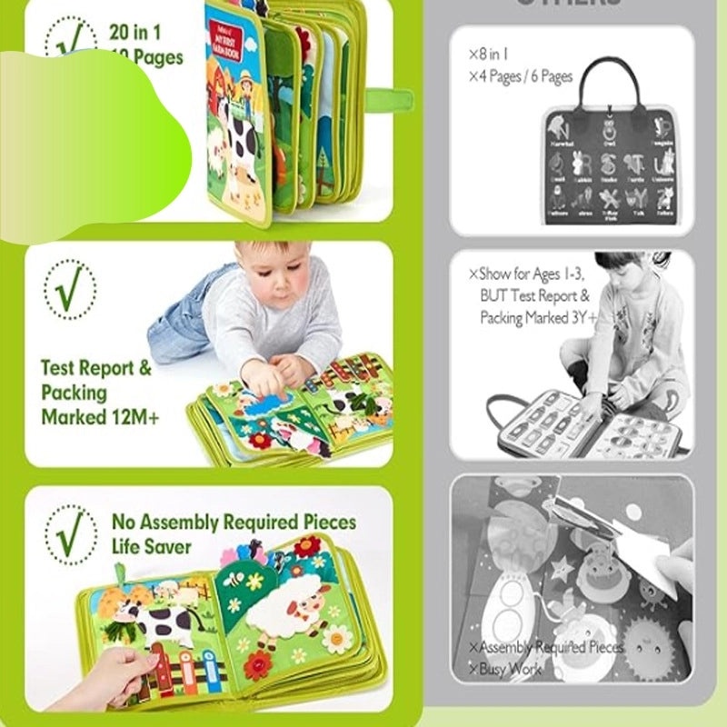 Early Learning Felt Busy Book for Kids|Educational Toys and Busy Boards