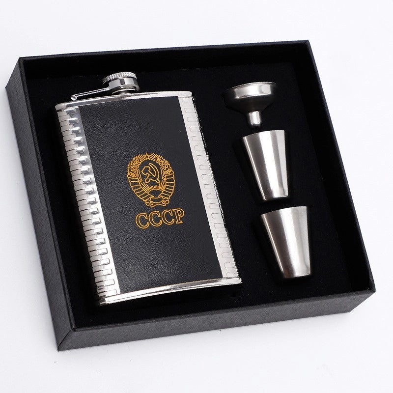 Stylish Solid Color Wine Flask Set 1 Piece 304 Stainless Steel | Drinkware & Bar Accessories
