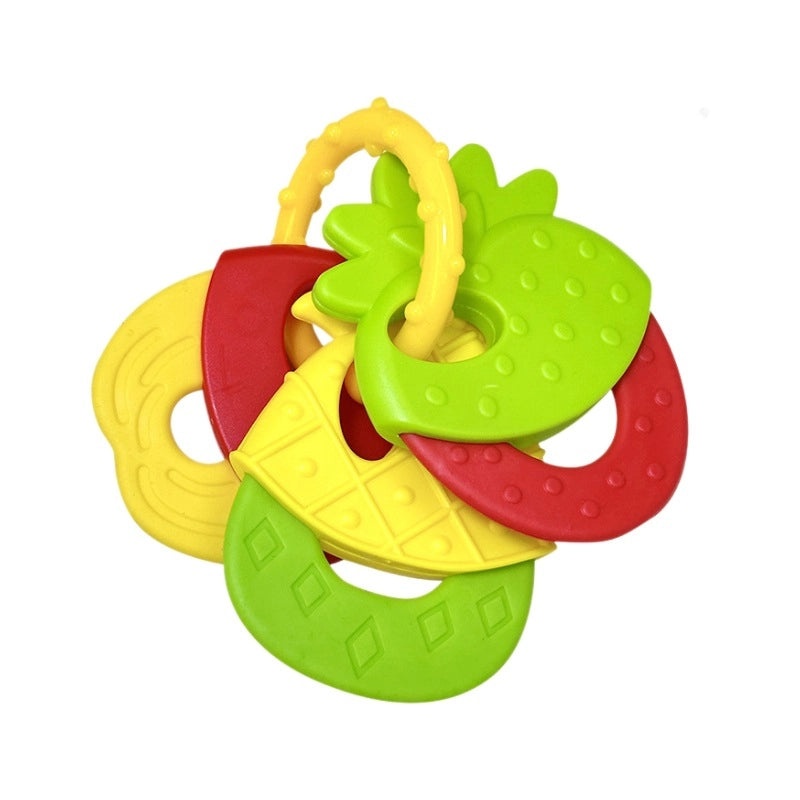 Silicone Baby Teething Toy Fruit Shape Soft Gum Stick Infant Grinding Rattle Chew Teether|Baby Teethers & Gum Care