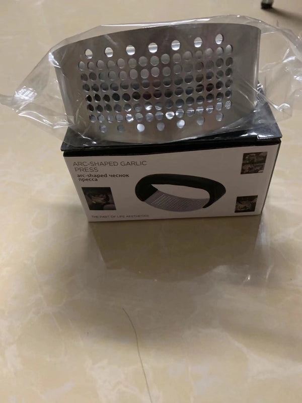 Stainless Steel Garlic Press Manual Crusher Garlic Peeler Clip Kitchen Tool|Kitchen Tools & Gadgets