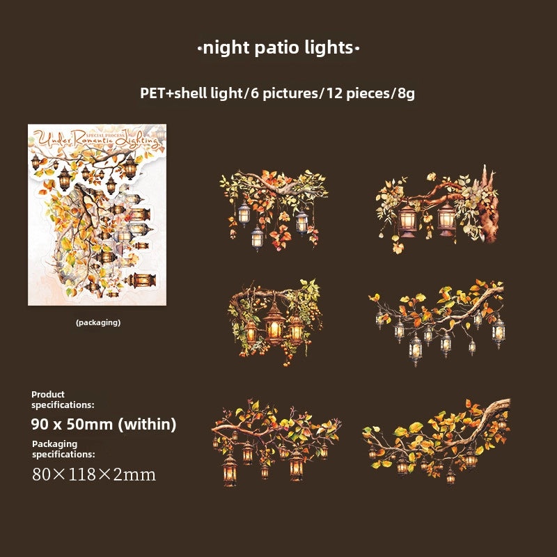 Romantic Shell Light Sticker DIY Landscape Decoration for Hand Account Beautiful Day Lighting Series|Home Decor Lighting