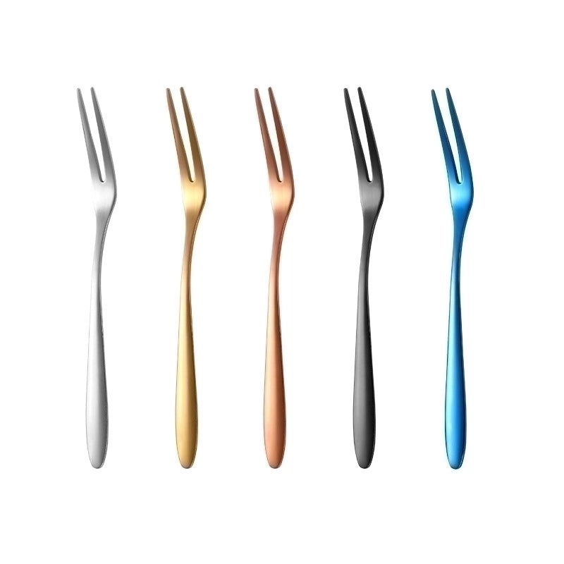 Stainless Steel Fruit Fork in Solid Color for Casual Dining|Kitchen & Dining Utensils