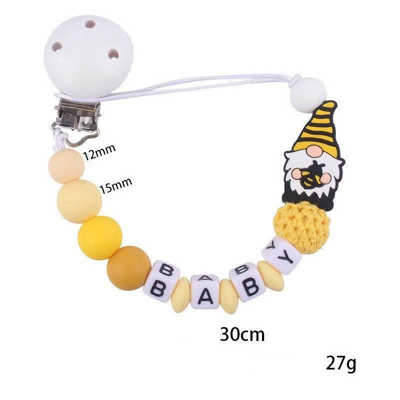 Christmas Baby Accessories Cute Santa Claus Silicone Beech Wood Teether | Baby Teethers & Pacifiers