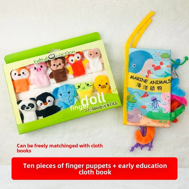 动物手指玩偶床故事|婴幼儿童教育玩具