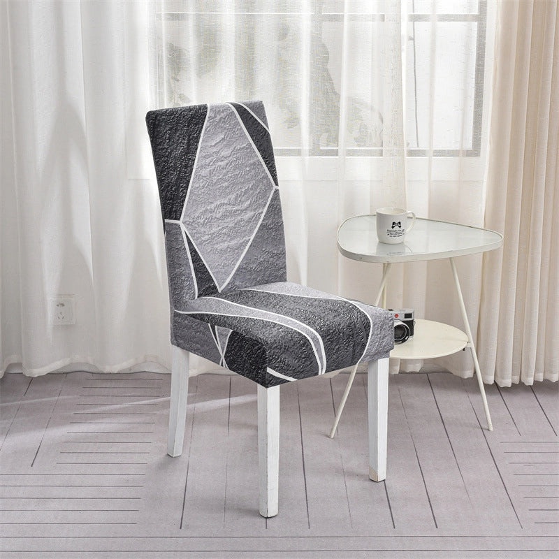 Minimalist Geometric Polyester Chair Cover for Casual Elegant Decor | Home Decor & Furniture Accessories