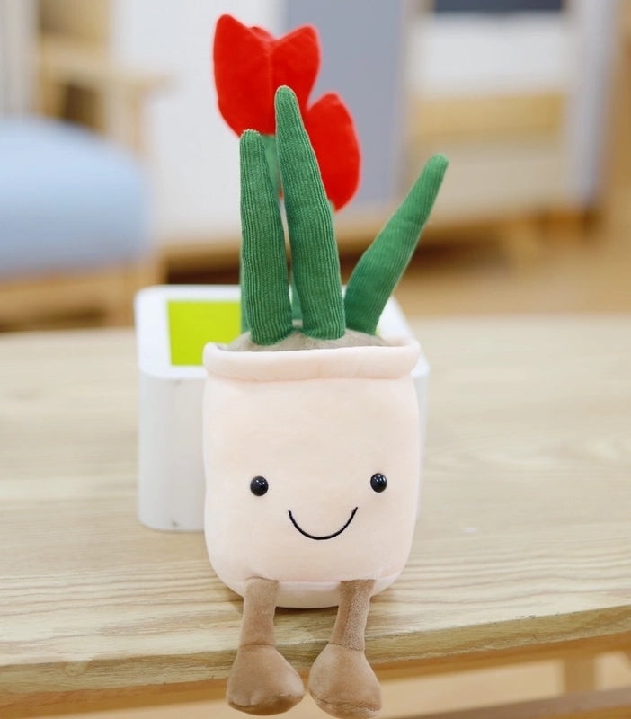 Plush Stuffed Animals with Potted Plant Design Soft PP Cotton Toys | Plush Toys & Stuffed Animals