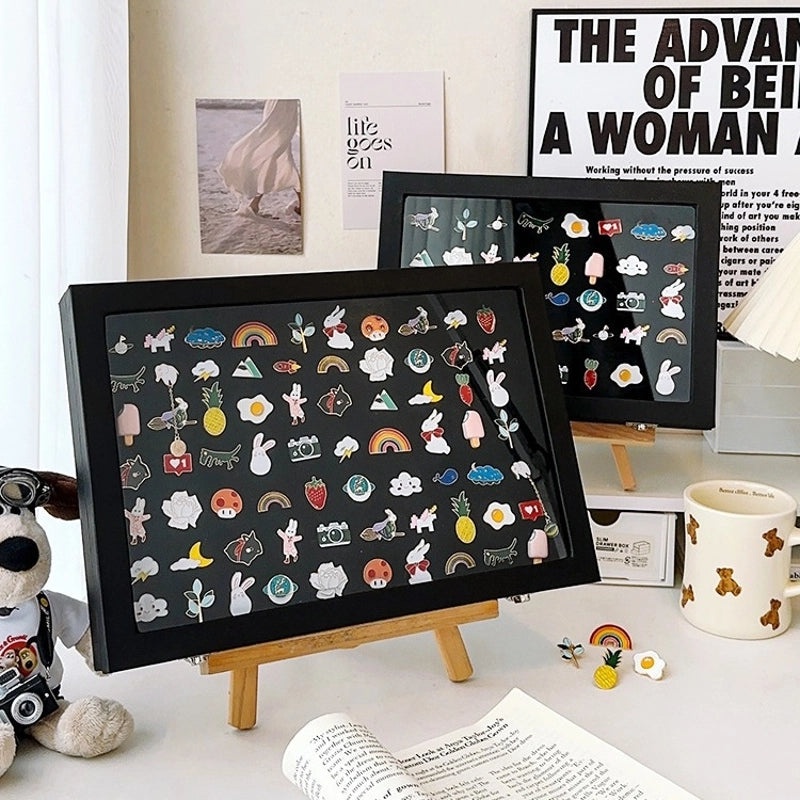 Casual Solid Color PU Leather Flannel Storage Box with Density Plate | Home Storage & Organization