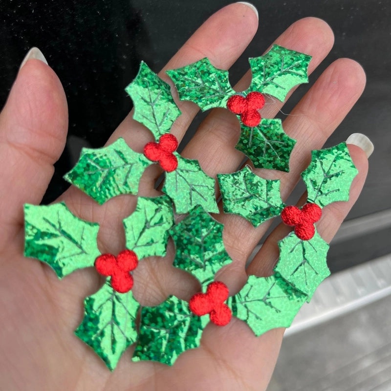 Christmas Green Leaf Hair Accessories DIY Handmade Floral Headdress Crafts Gifts | Jewelry & Accessories
