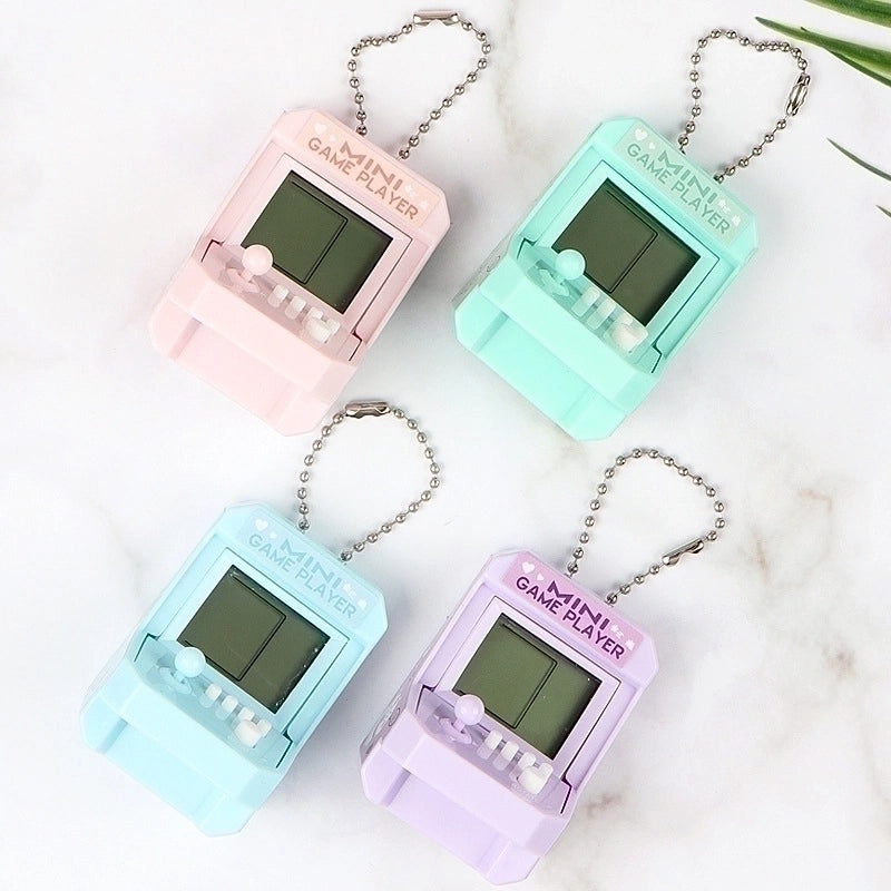 20 Retro Arcade Machine Keychain Set Mini Handheld Game Console Pendant Schoolbag Toy Gift|Accessories & Keychains