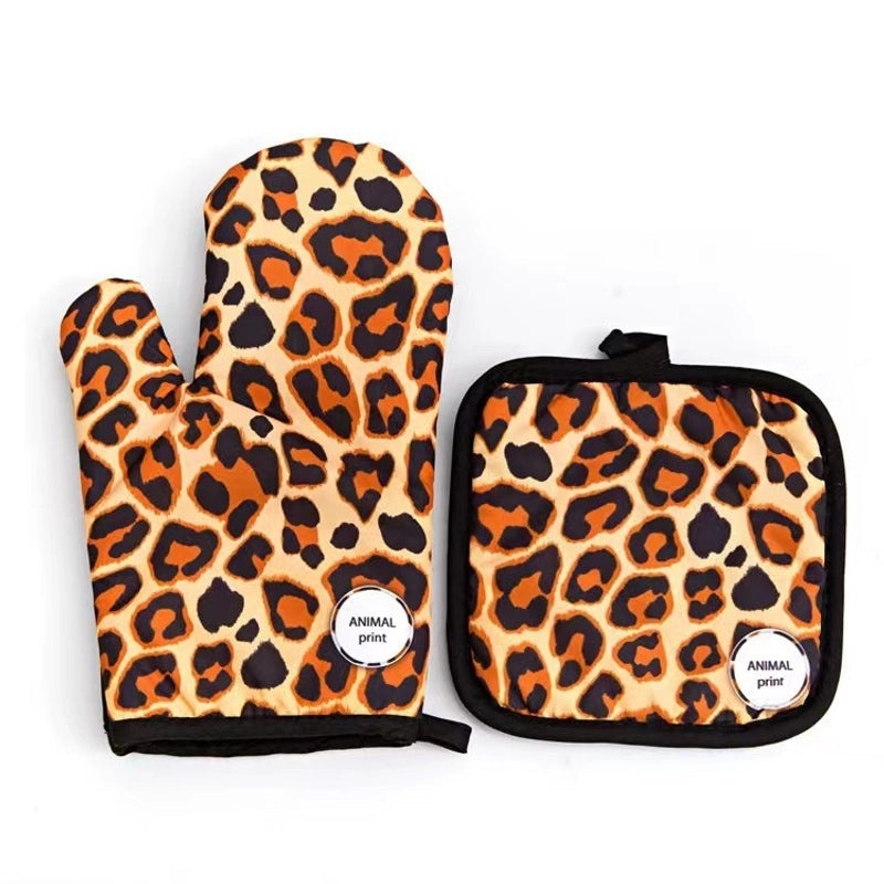 耐热加厚厨房手套防烫耐高温烘焙微波炉用隔热手套套装|厨房用品