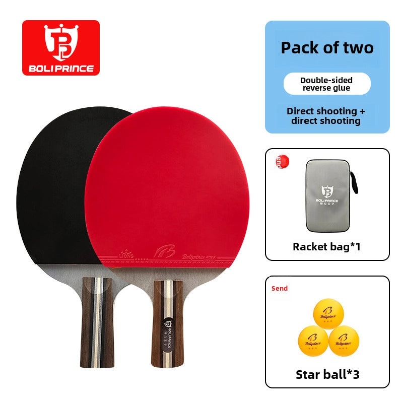 Beginner Table Tennis Racket Set with Horizontal Grip for Students | Sports & Outdoor Table Tennis Equipment
