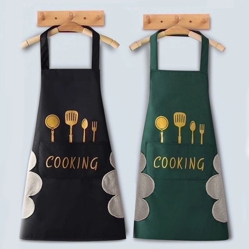 Classic Solid Color Polyester Apron for Everyday Use | Kitchen Accessories