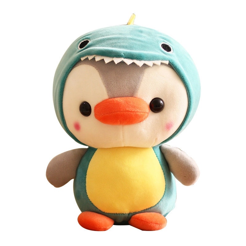 Cute Penguin Plush Toy with Dinosaur Frog Transformation and Trumpet Grab | Plush Toys