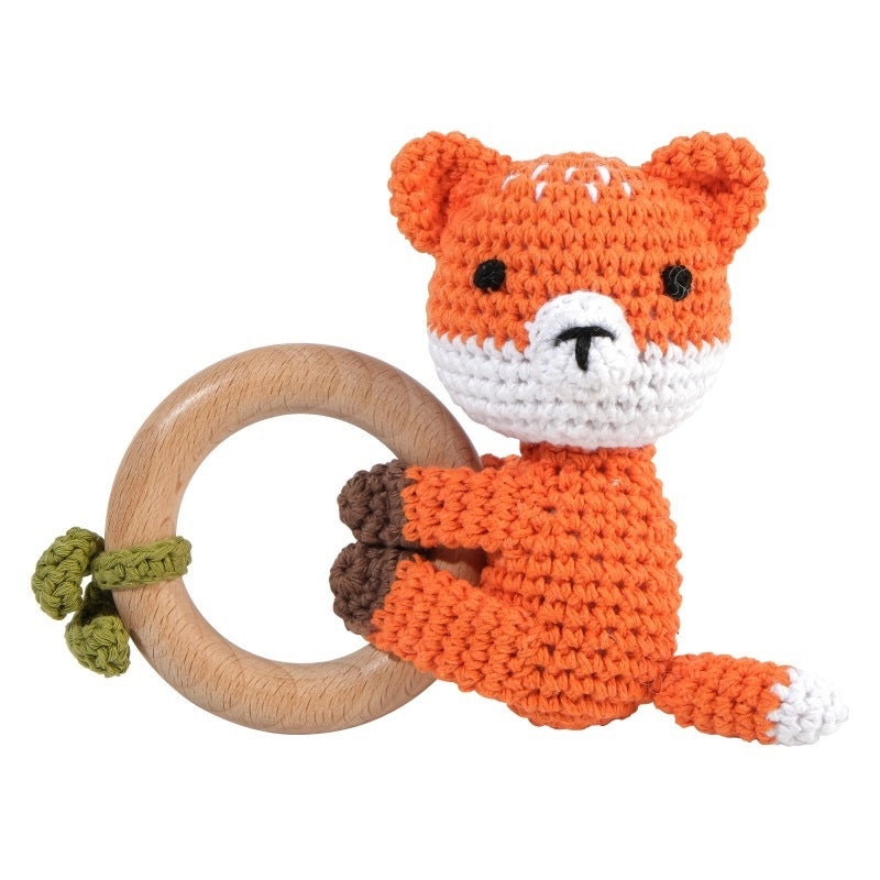 Baby Crochet Animal Rattle Soft Knitted Cartoon Doll Teething Toy for Infant Comfort|Baby Toys & Teethers