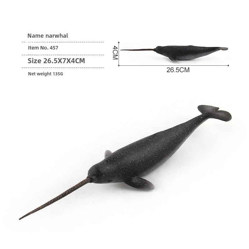 Realistic Marine Animal Toy Set|Educational Marine Life Models|Whale and Narwhal Figure Collection|Ocean Animal Simulation Toys|Kids Learning Mod
