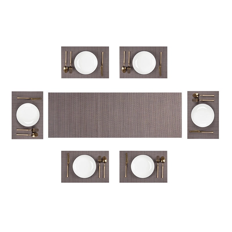 PVC Placemat and Table Runner Set, Washable Insulated Mats for Home and Hotel Use|Home & Kitchen Table Linens