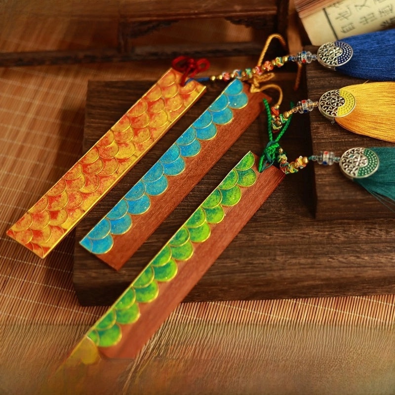 Ancient Style Cloisonne Enamel DIY Material Bag for Handmade Wood Bookmark | Crafts & DIY Supplies