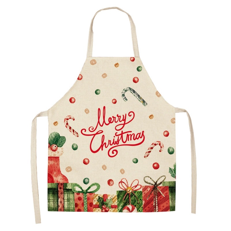 Holiday Themed Synthetic Fiber Apron with Text Design 1 Piece|Kitchen & Dining Accessories