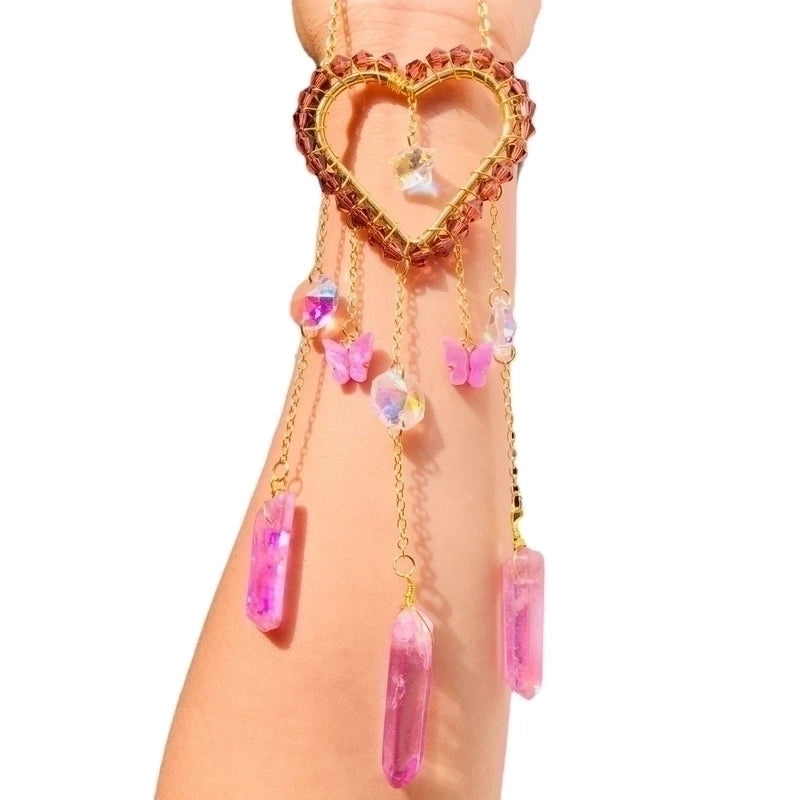 Elegant Heart Crystal Wind Chime for Home Decor|Home & Garden Decor