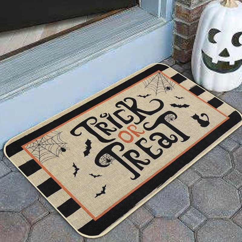 Halloween Pumpkin Polyester Carpet and Bedding Set | Home Decor