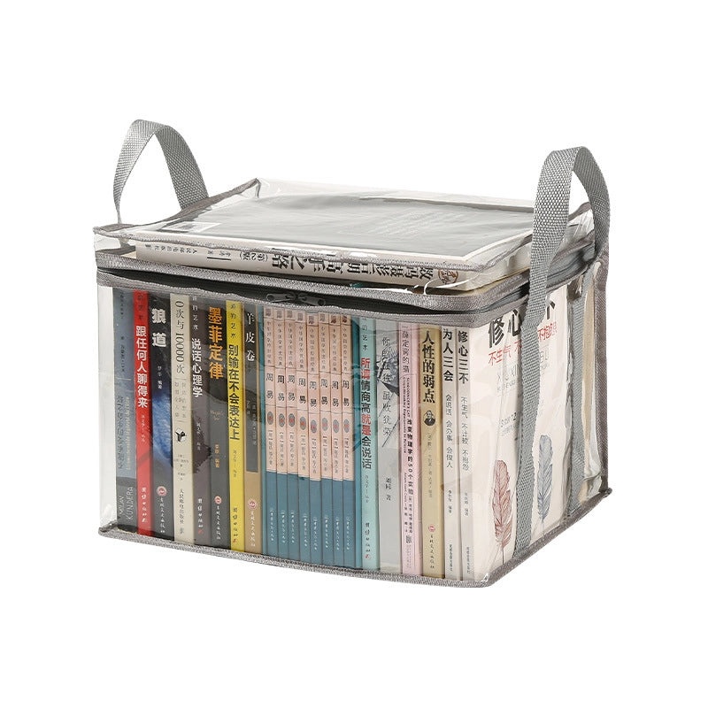 Transparent Foldable Book Storage Box for Student Dormitory Classroom | Home Storage & Organization