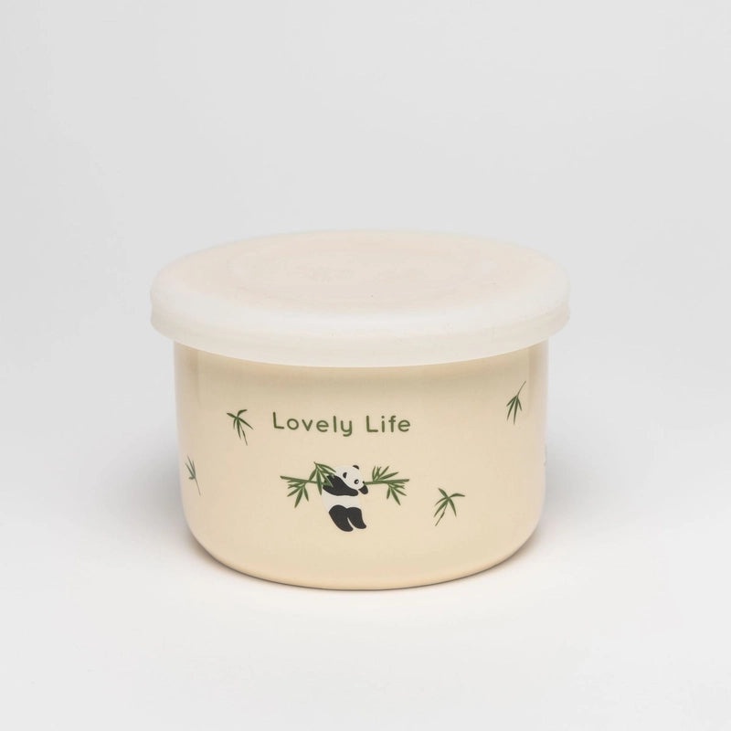 韩版宝宝辅食碗 带刻度陶瓷保温碗 硅胶盖儿童餐具|儿童餐具用品