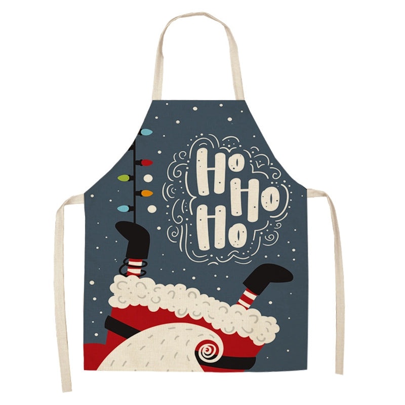 Holiday Themed Synthetic Fiber Apron with Text Design 1 Piece|Kitchen & Dining Accessories
