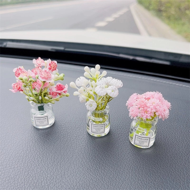 Elegant Minimalist Flower Glass Ornaments for Women|Home Decor Accessories