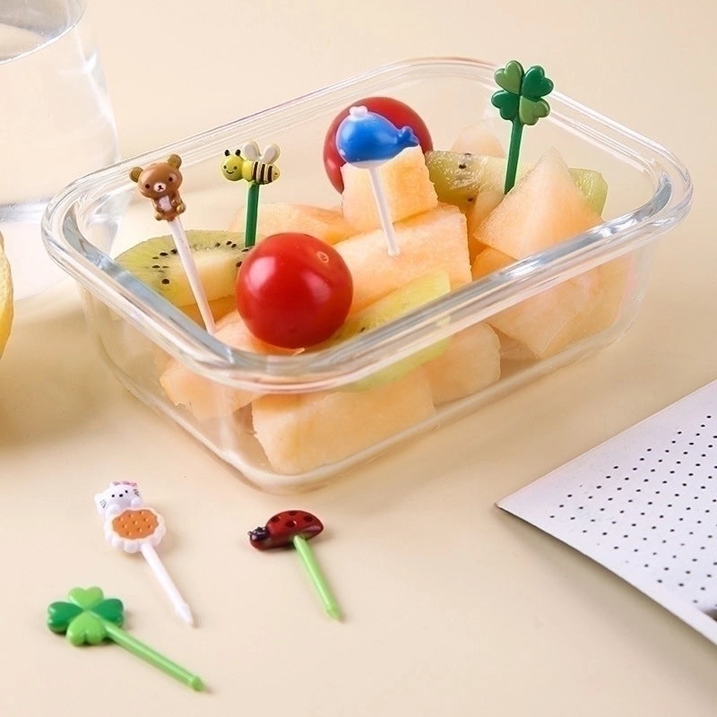 Cute Cartoon Plastic Fruit Forks Set for Kids|Kitchen & Dining Accessories